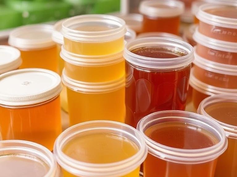 Honey Sold in Plastic Containers